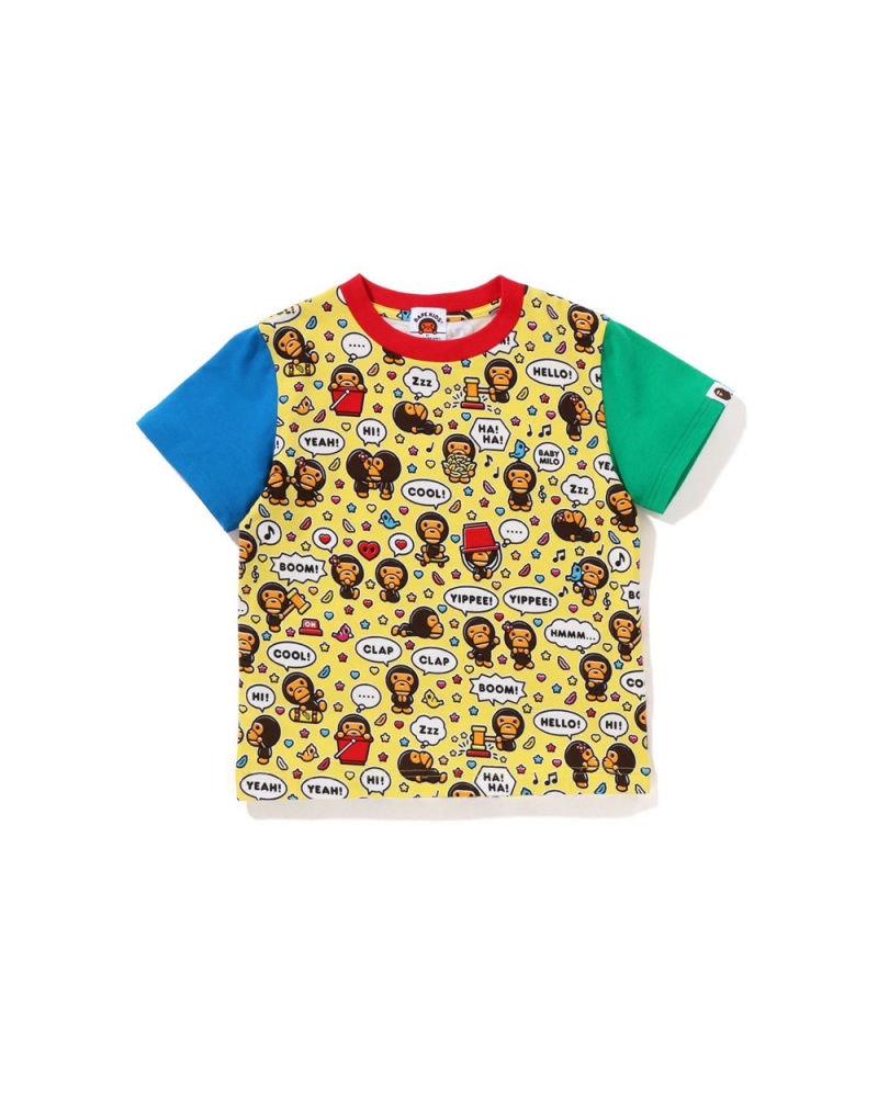 Hauts Bape Baby Milo Speech Balloon Jaune Enfant | AQM-46027016